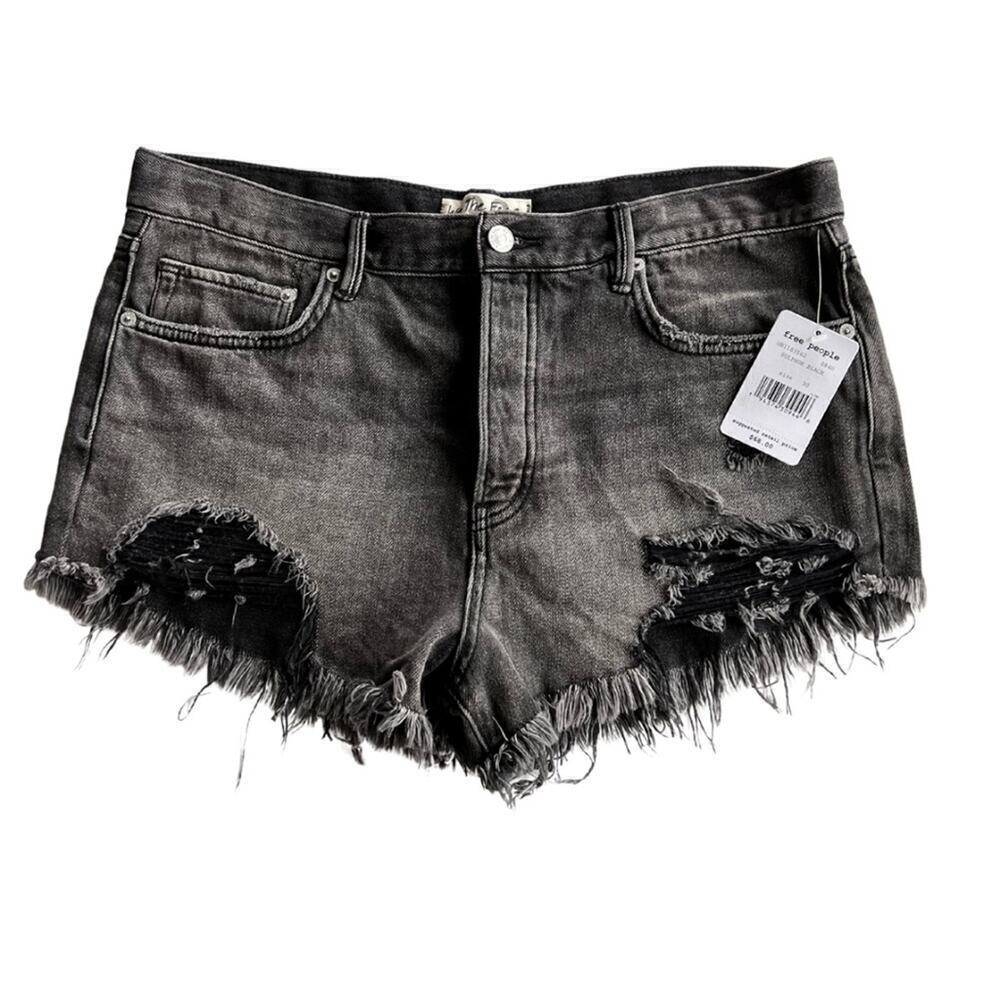 Free People Loving Good Vibrations Cut Off Shorts - Picture 2 of 6